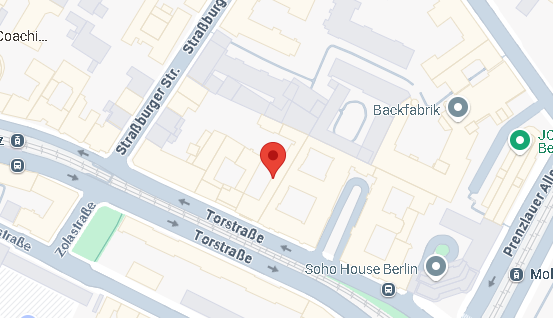 Karte unseres Büros in Berlin